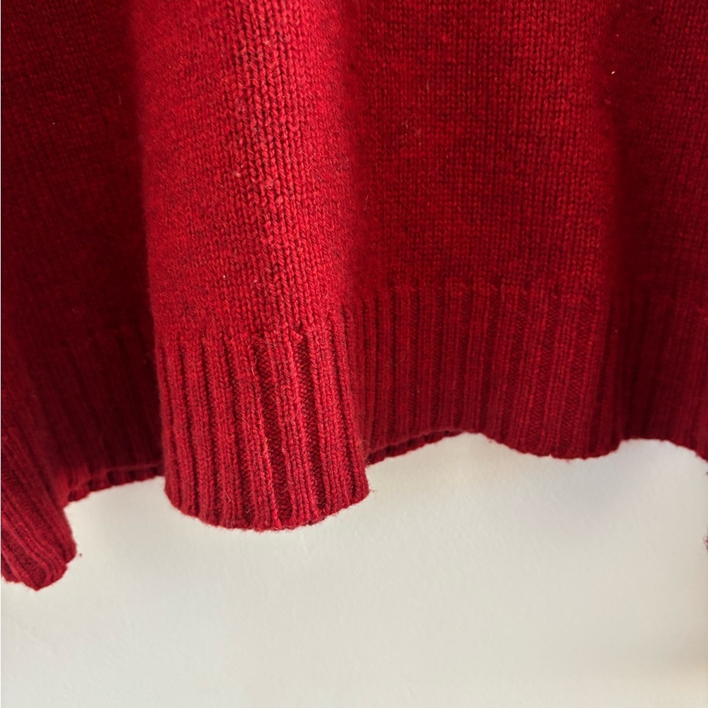 Gorgeous Polo by Ralph Lauren Red Quarter-Zip 100% Lambs Wool Size XXL - Picture 6 of 7